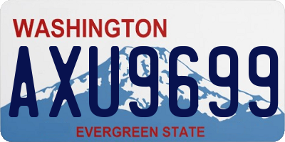 WA license plate AXU9699
