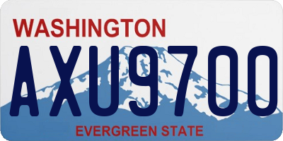 WA license plate AXU9700