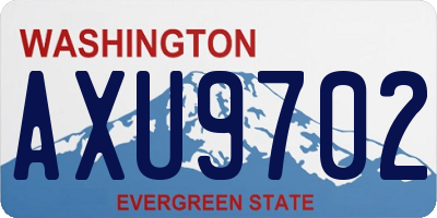 WA license plate AXU9702