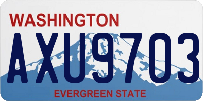 WA license plate AXU9703