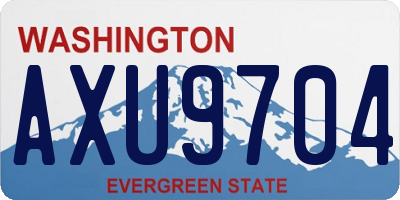 WA license plate AXU9704
