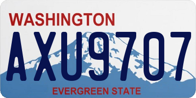 WA license plate AXU9707