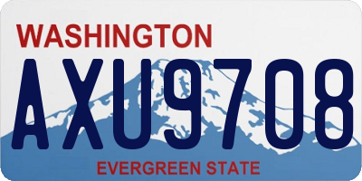 WA license plate AXU9708