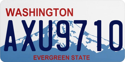 WA license plate AXU9710