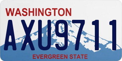 WA license plate AXU9711