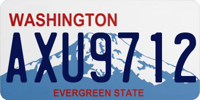 WA license plate AXU9712