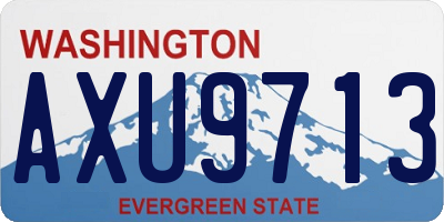 WA license plate AXU9713