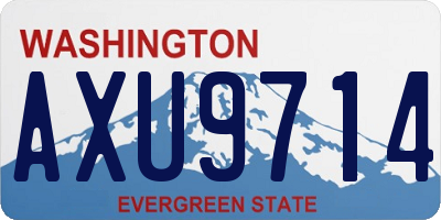WA license plate AXU9714