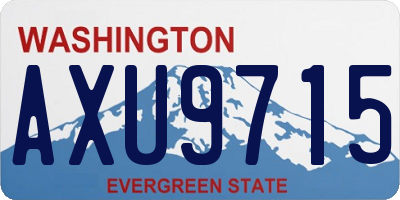 WA license plate AXU9715