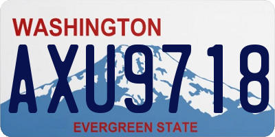 WA license plate AXU9718