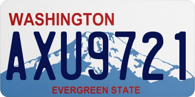 WA license plate AXU9721