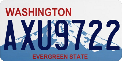 WA license plate AXU9722