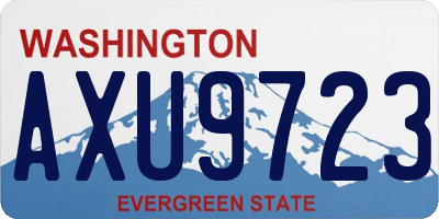 WA license plate AXU9723