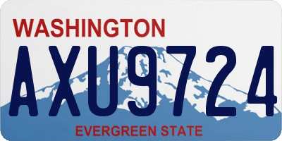WA license plate AXU9724
