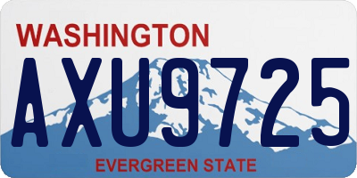 WA license plate AXU9725