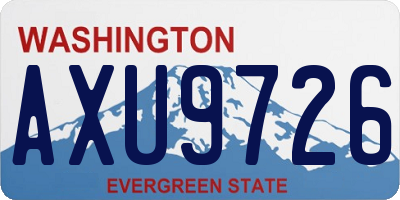 WA license plate AXU9726