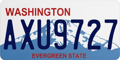 WA license plate AXU9727