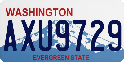 WA license plate AXU9729