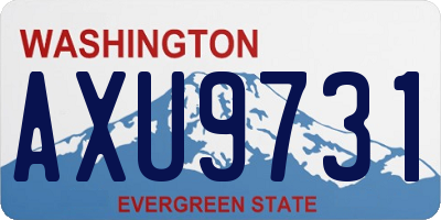 WA license plate AXU9731