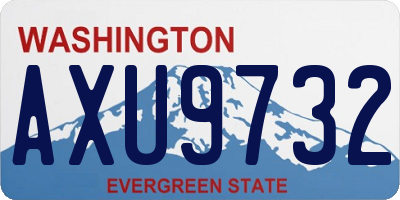 WA license plate AXU9732