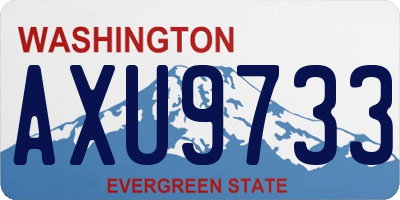 WA license plate AXU9733