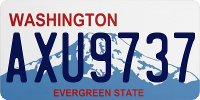 WA license plate AXU9737