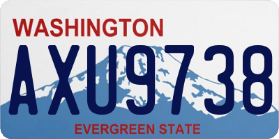 WA license plate AXU9738