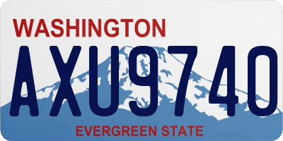 WA license plate AXU9740