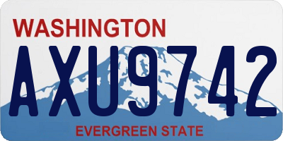 WA license plate AXU9742
