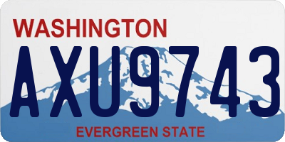 WA license plate AXU9743