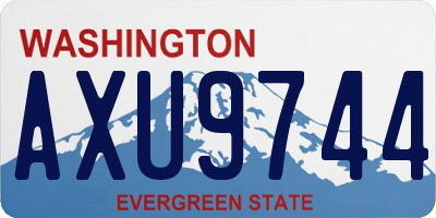 WA license plate AXU9744
