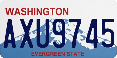 WA license plate AXU9745