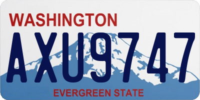 WA license plate AXU9747
