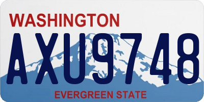 WA license plate AXU9748