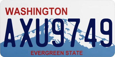 WA license plate AXU9749