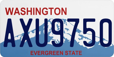 WA license plate AXU9750