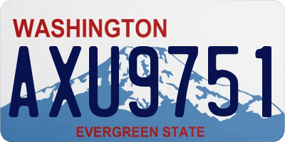 WA license plate AXU9751