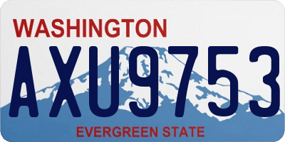 WA license plate AXU9753