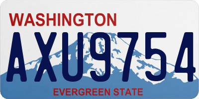 WA license plate AXU9754