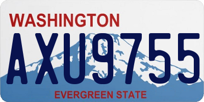 WA license plate AXU9755