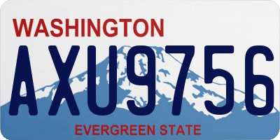 WA license plate AXU9756