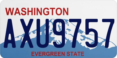 WA license plate AXU9757