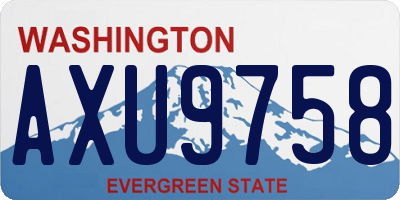 WA license plate AXU9758