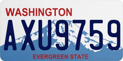 WA license plate AXU9759