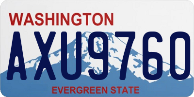 WA license plate AXU9760