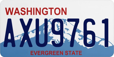 WA license plate AXU9761