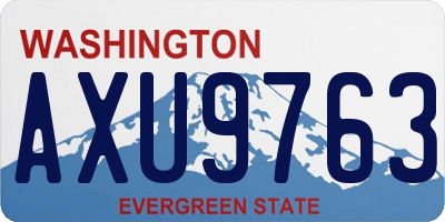 WA license plate AXU9763