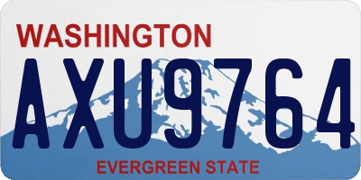 WA license plate AXU9764