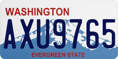 WA license plate AXU9765