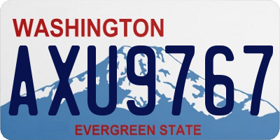 WA license plate AXU9767